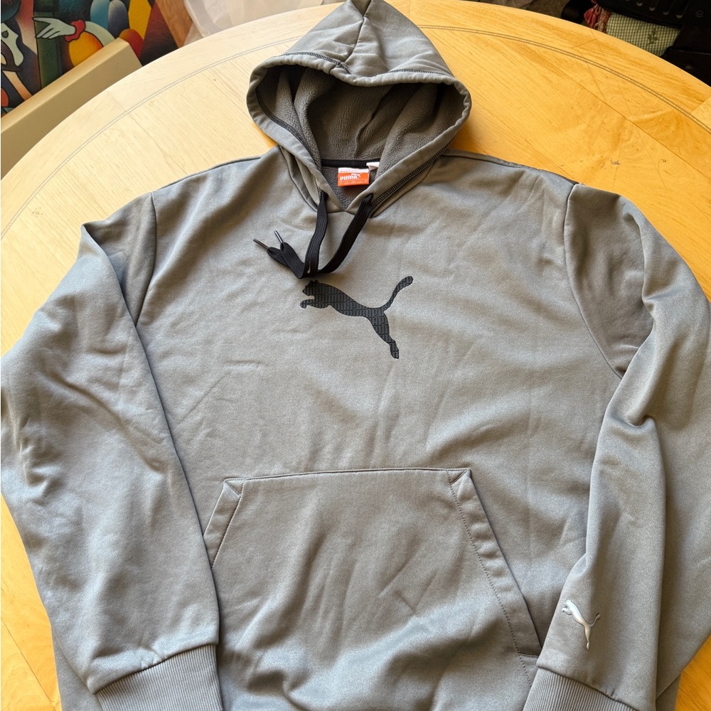 Puma Gray Hoodie with Black Logo